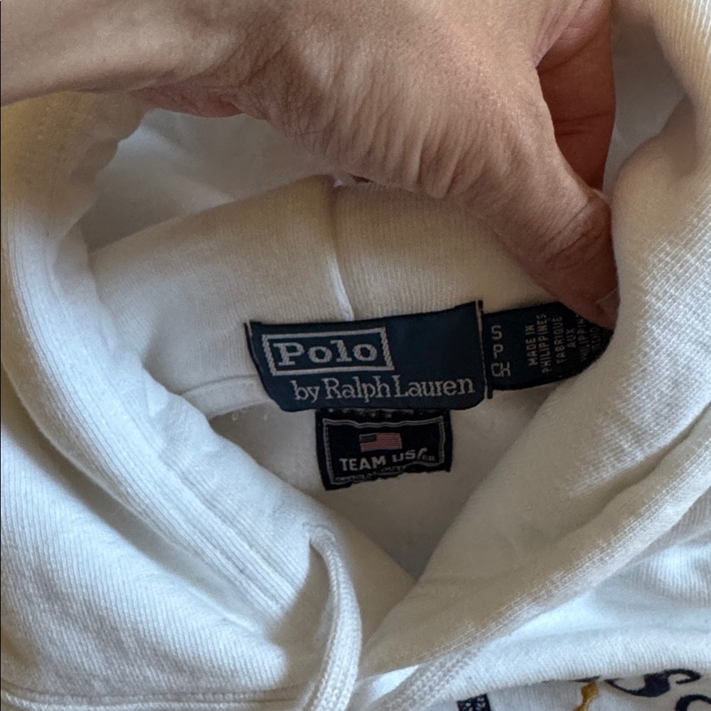 Polo Ralph Lauren Unisex White USA team Olympics Paris Sweater Embroidered S - Picture 5 of 7